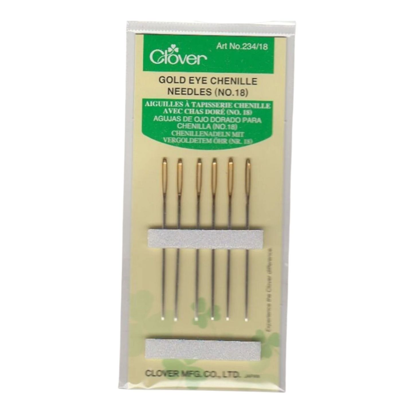 Clover Needle Gold Eye Chenille SZ 18 , quilting and needlework