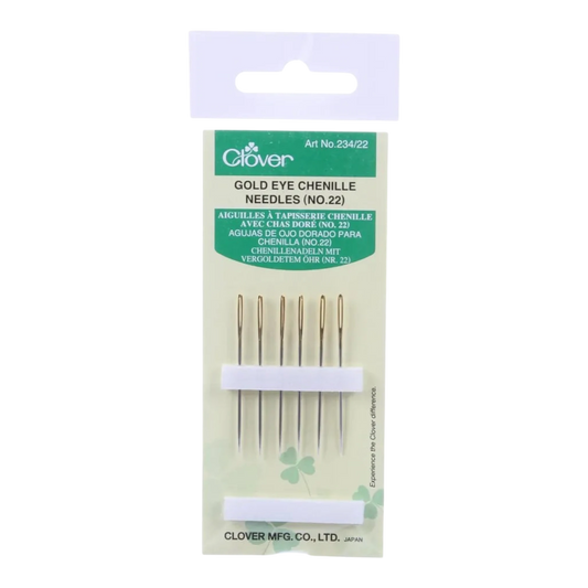 Clover Needle Gold Eye Chenille SZ 22 , quilting and needlework