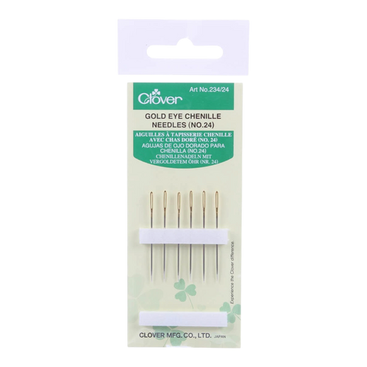 Clover Needle Gold Eye Chenille SZ 24 , quilting and needlework