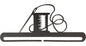 Quilt Hanger - Needle & Thread Split Bottom Charcoal 152 mm x 152 mm for quilt display and sewing room organisation