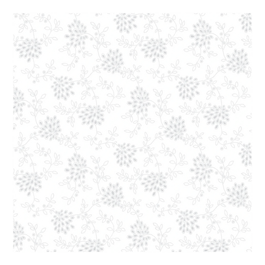 White on White Teardrop Floral