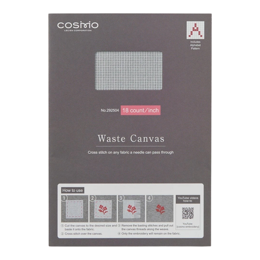 Cross Stitch Waste Canvas 18 count 9.84in x 7.09in