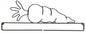 Quilt Hanger Carrot Screw Split Bottom 12 in for quilt display and sewing room organisation