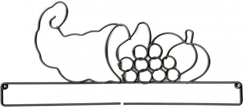 Quilt Hanger - Cornucopia Screw Split Bottom Gray Hanger - 305 mm for quilt display and sewing room organisation