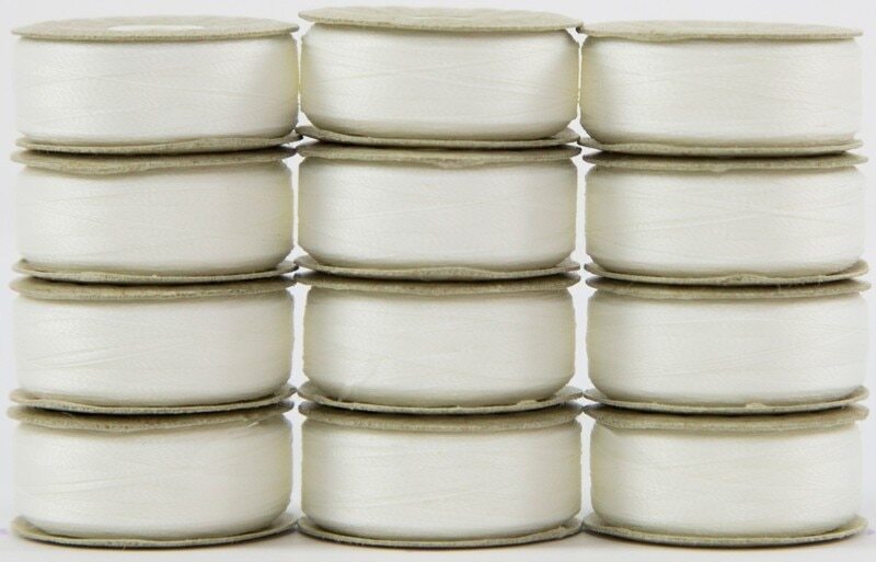 Bobbin L Style Prewound SuperBobs Lace White 12ct machine threading and quilting