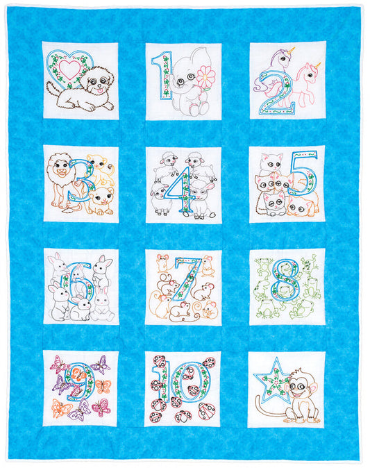 Numbers 1,2,3 Nursery Quilt Blocks sewing and quilting product