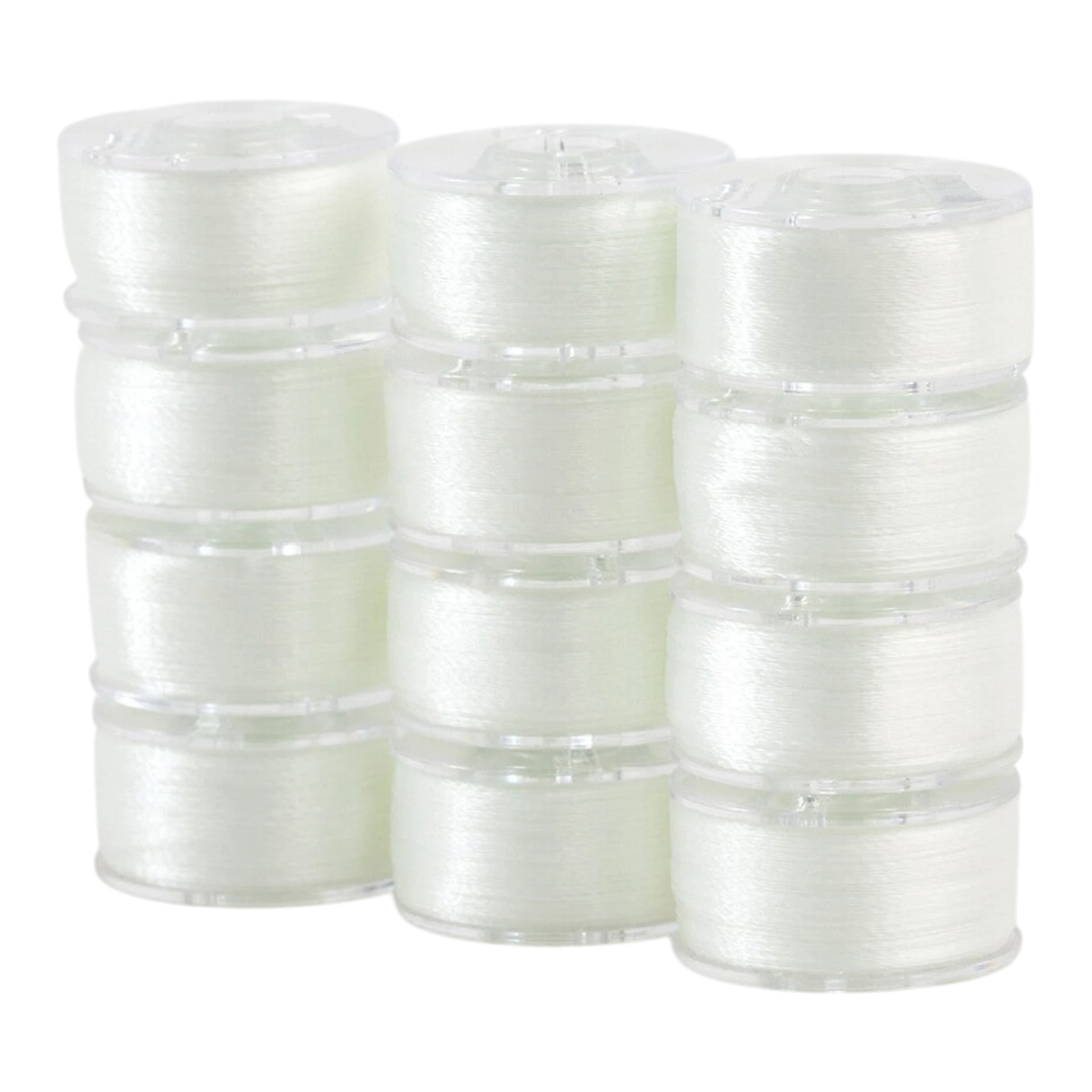 SuperBobs Polyester Bobbin 12pk Class 15 WHITE machine threading and quilting