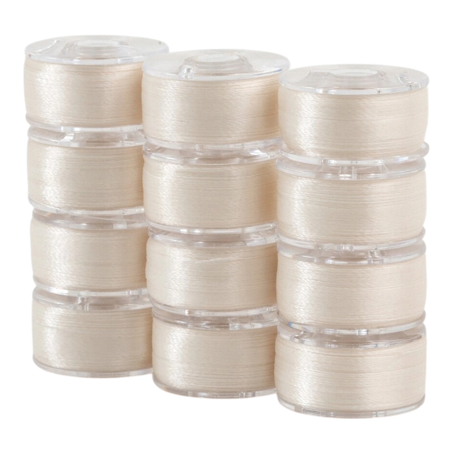 SuperBobs Polyester Bobbin 12pk Class 15 OFF WHITE machine threading and quilting