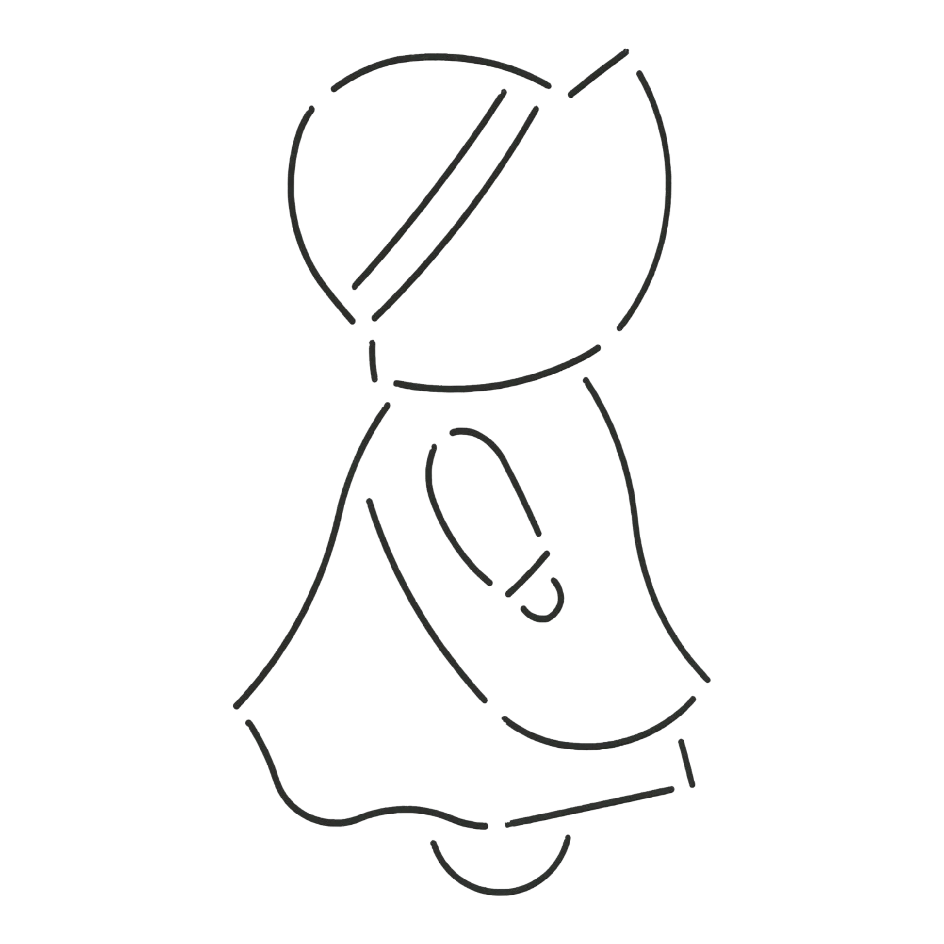 Quilt Stencil Sunbonnet Sue 4x7in for precise cutting, marking and patchwork