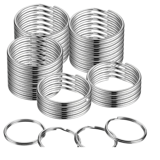 Stainless Steel Key Fob Rings - Approx. 1-3/16in (30mm)