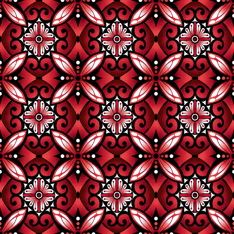 Red Geometric Tiles sewing and quilting product