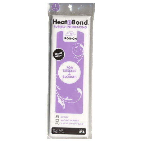 Heat n Bond Light Weight Fusible Interfacing 508 mm x 1yd for applique, sewing and fusible craft projects