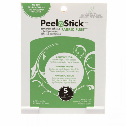 Fabric Fuse Peel N Stick 108 mm x 127 mm Sheet 5ct for patchwork, quilting and sewing