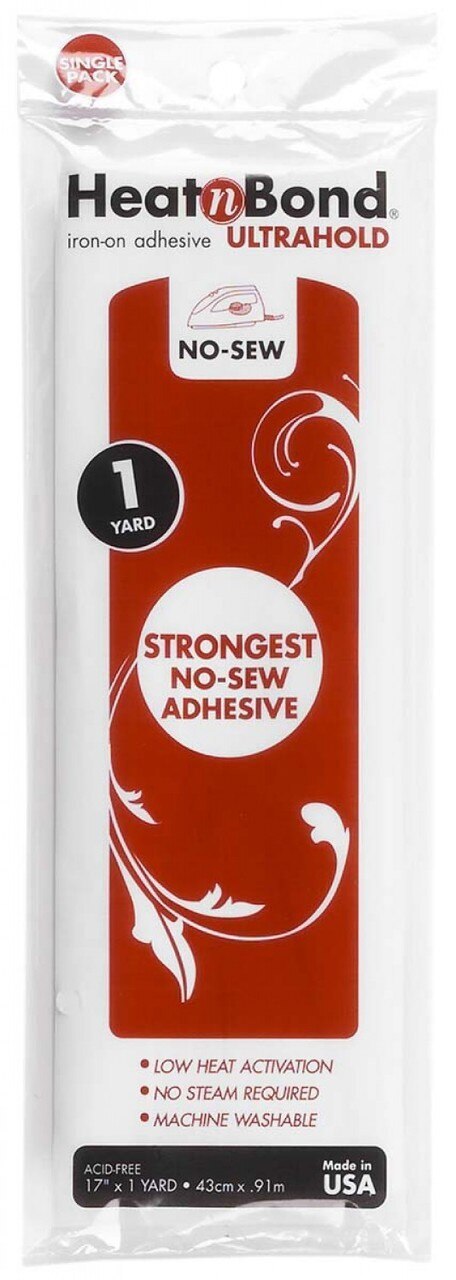Heat n Bond Ultrahold 432 mm x 1 Yard Prepack for applique, sewing and fusible craft projects