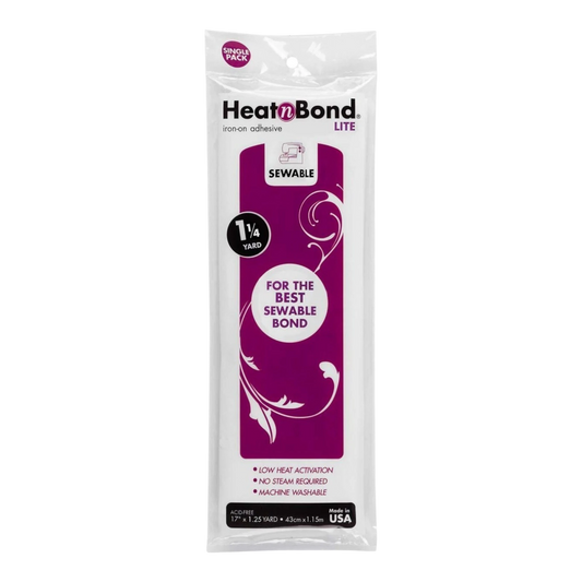 Heat n Bond Lite 432 mm x 1 1/4yd (1.1 metre) for applique, sewing and fusible craft projects