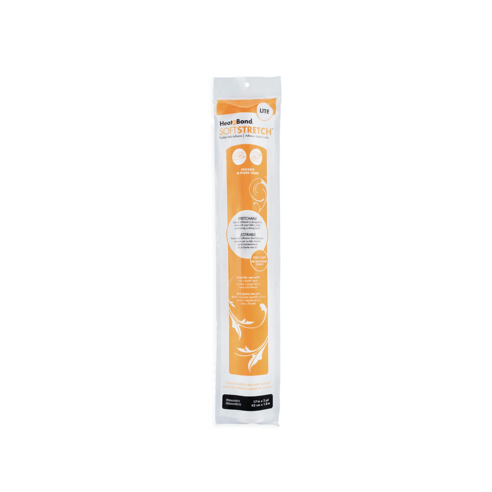Heat n Bond Lite Soft Stretch Iron-On Adhesive 432 mm x 2 yd. Roll for applique, sewing and fusible craft projects