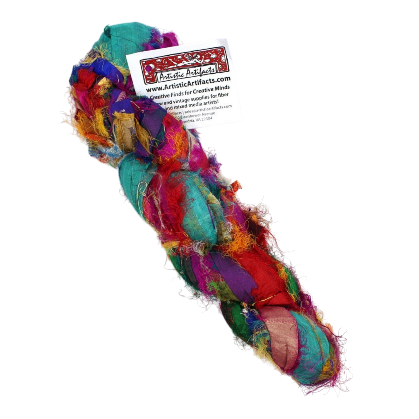 Multicolour Chiffon Silk Sari Ribbon sewing and quilting product