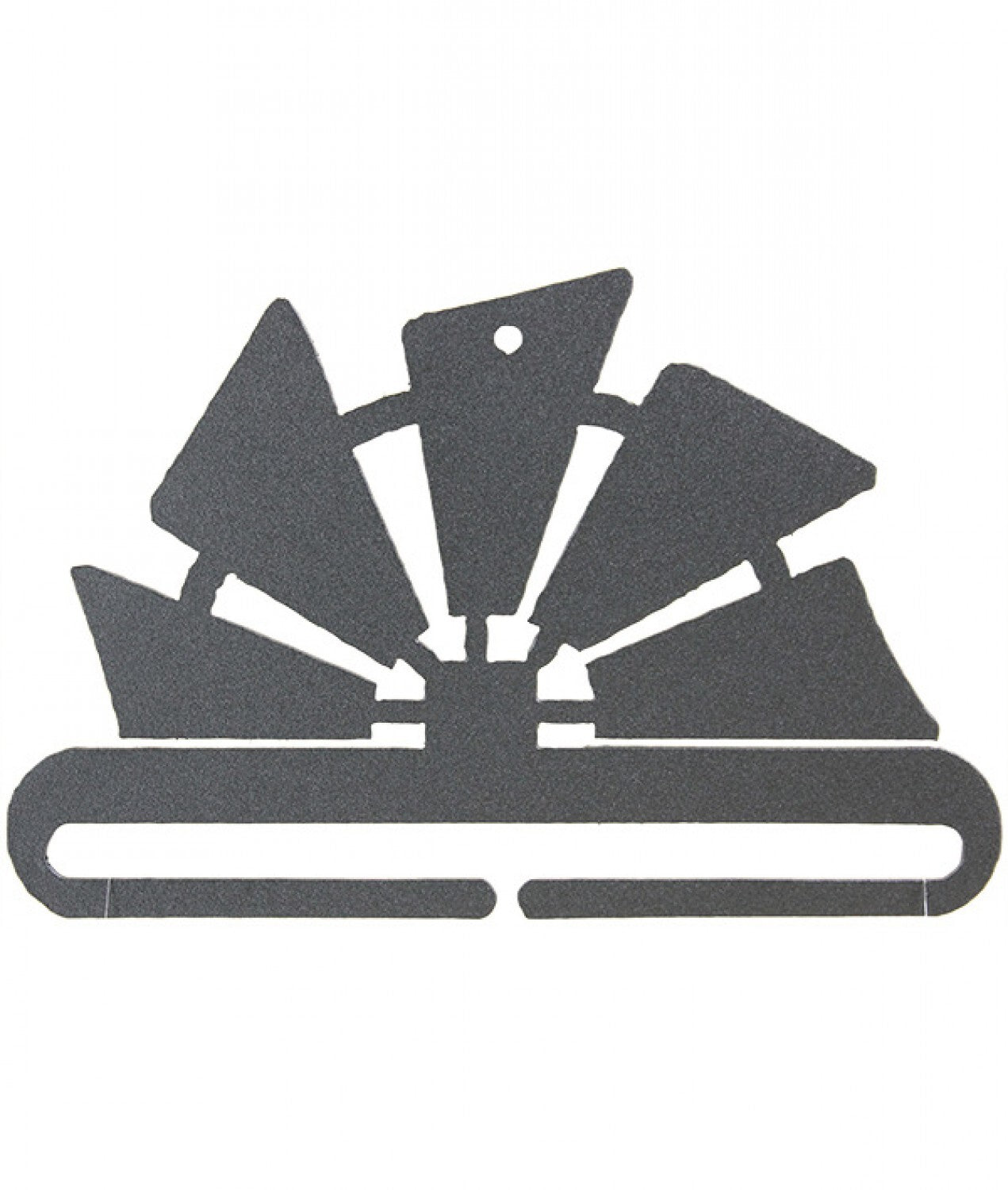 Quilt Hanger - Windmill Split bottom Gray for quilt display and sewing room organisation