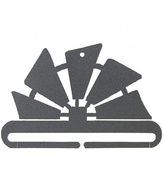 Quilt Hanger - Windmill Split bottom Gray for quilt display and sewing room organisation