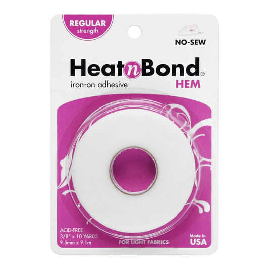 Heat N Bond Hem Tape Regular Weight 10 mm x 10yds for applique, sewing and fusible craft projects