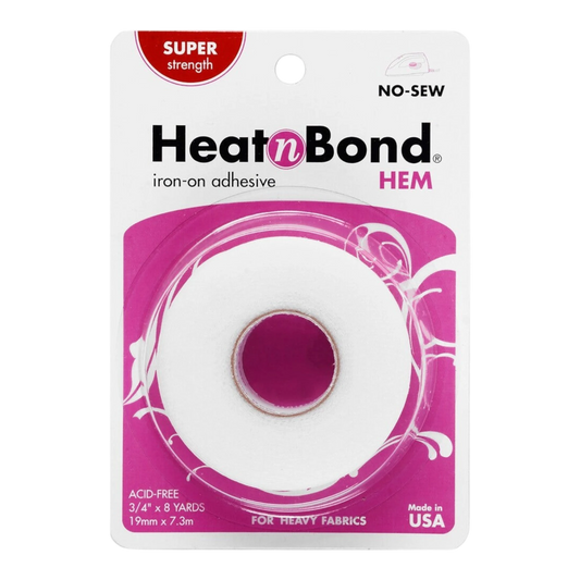 Heat N Bond Hem Tape Heavyweight 19 mm x 8yds for applique, sewing and fusible craft projects