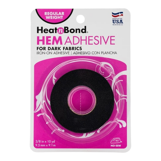HeatnBond Hem Adhesive for Dark Farbics 10 mmx10yds for applique, sewing and craft projects