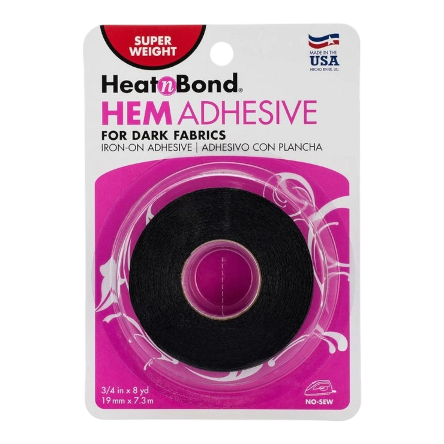HeatnBond Super Hem for Dark Fabrics 19 mmx8yds for patchwork, quilting and sewing