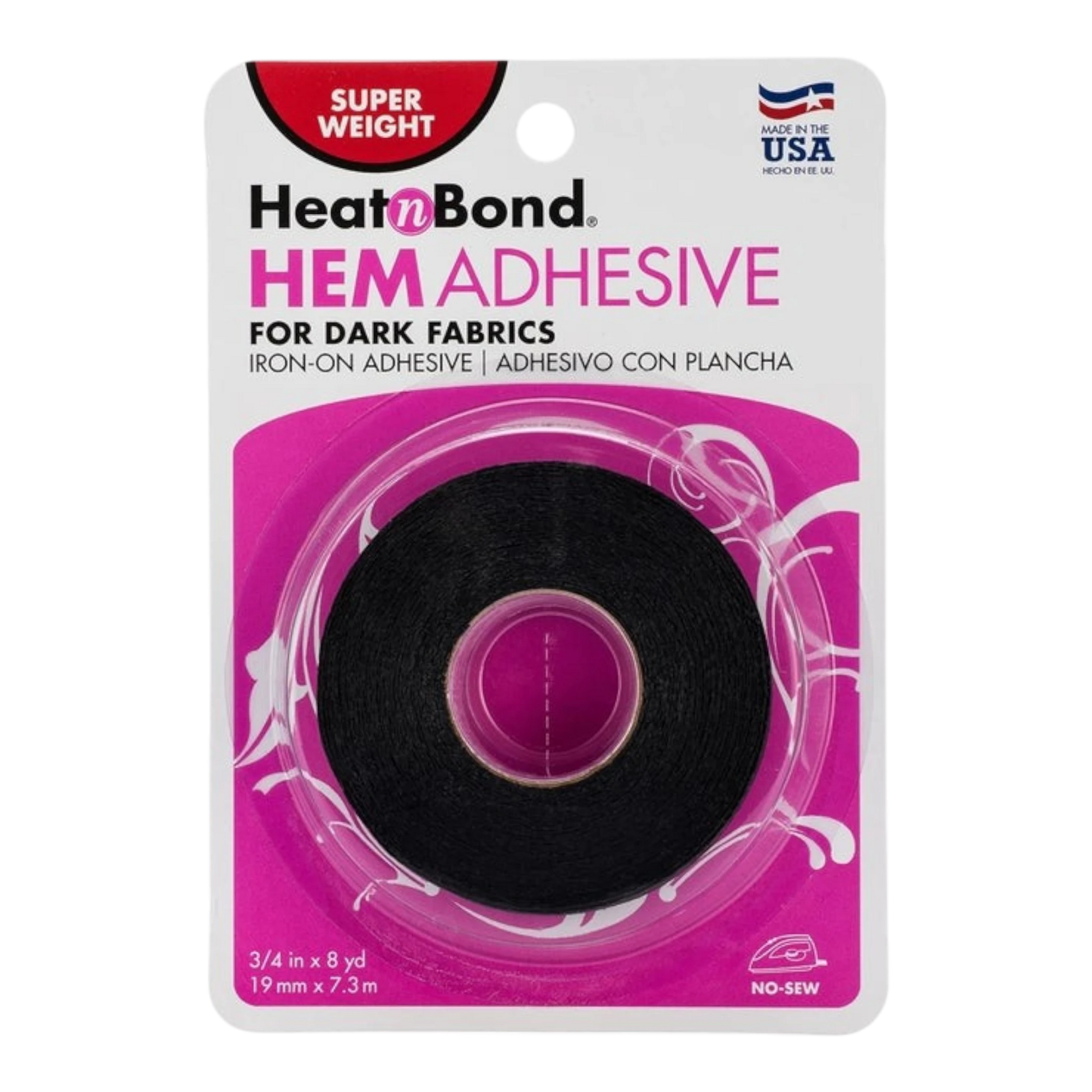 HeatnBond Super Hem for Dark Fabrics 19 mmx8yds for patchwork, quilting and sewing