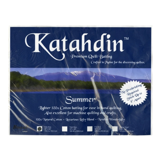 Katahdin Premium 100% Cotton Batting - Summer 3oz CRIB for patchwork, quilting and sewing