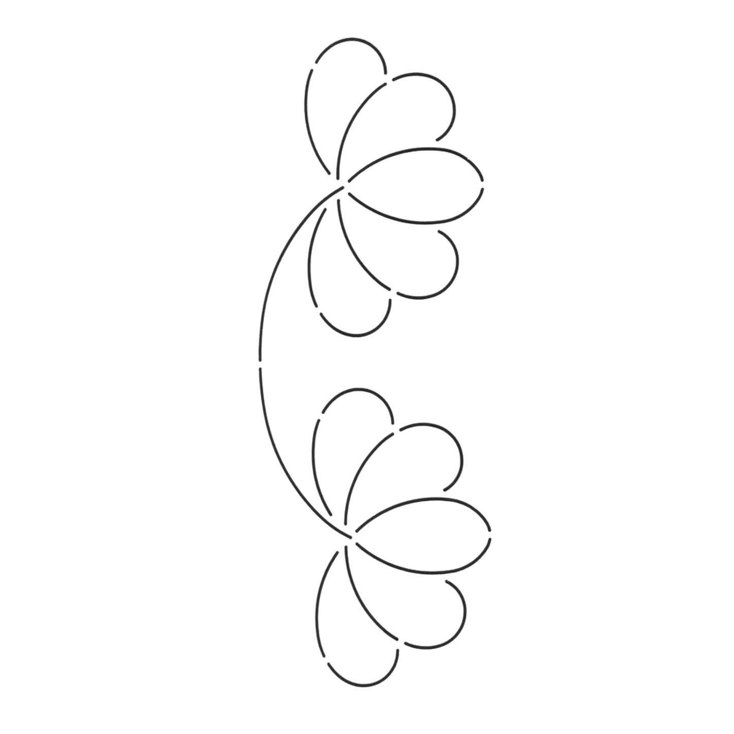 Quilt Stencil Border Design - 102 mm for precise cutting, marking and patchwork