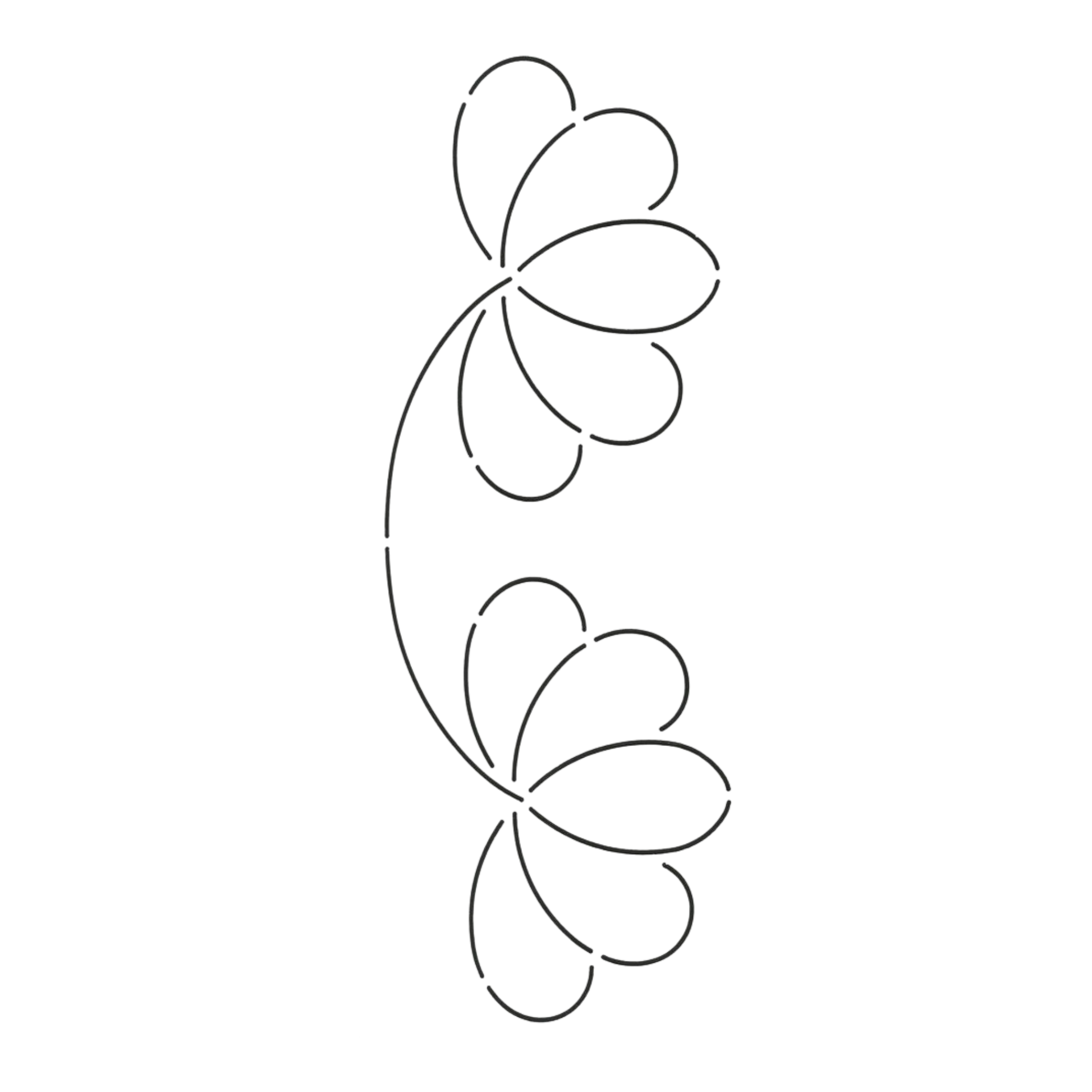 Quilt Stencil Border Design - 102 mm for precise cutting, marking and patchwork