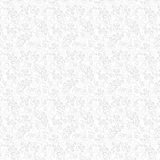 White on White Leaf & Scroll sewing and quilting product