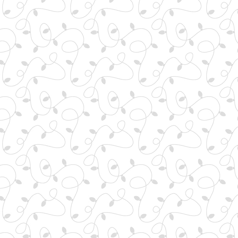Christmas Lights White On White sewing and quilting product