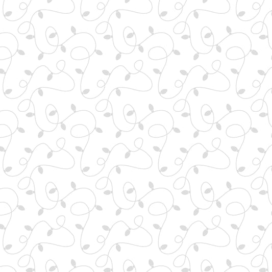 Christmas Lights White On White sewing and quilting product