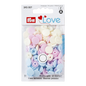 Prym Love - Colour Snap Fastener - ROSE/LIGHT BLUE/PEARL for bag making and sewing projects