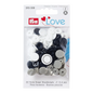 Prym Love - Colour Snap Fastener - NAVY BLUE/GREY/WHITE for bag making and sewing projects