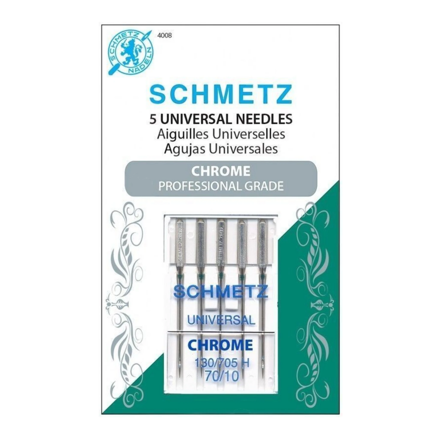 Schmetz Needles - Chrome Universal 70/10 Needle 5 ct , quilting and needlework