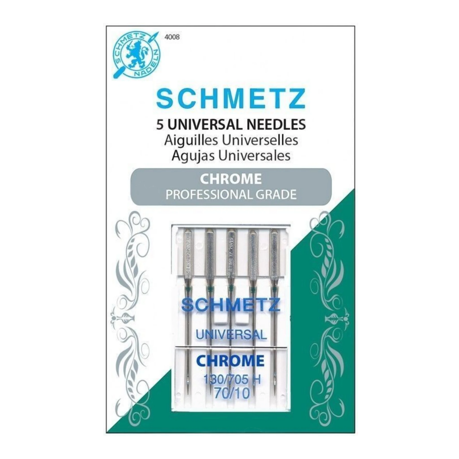 Schmetz Needles - Chrome Universal 70/10 Needle 5 ct , quilting and needlework