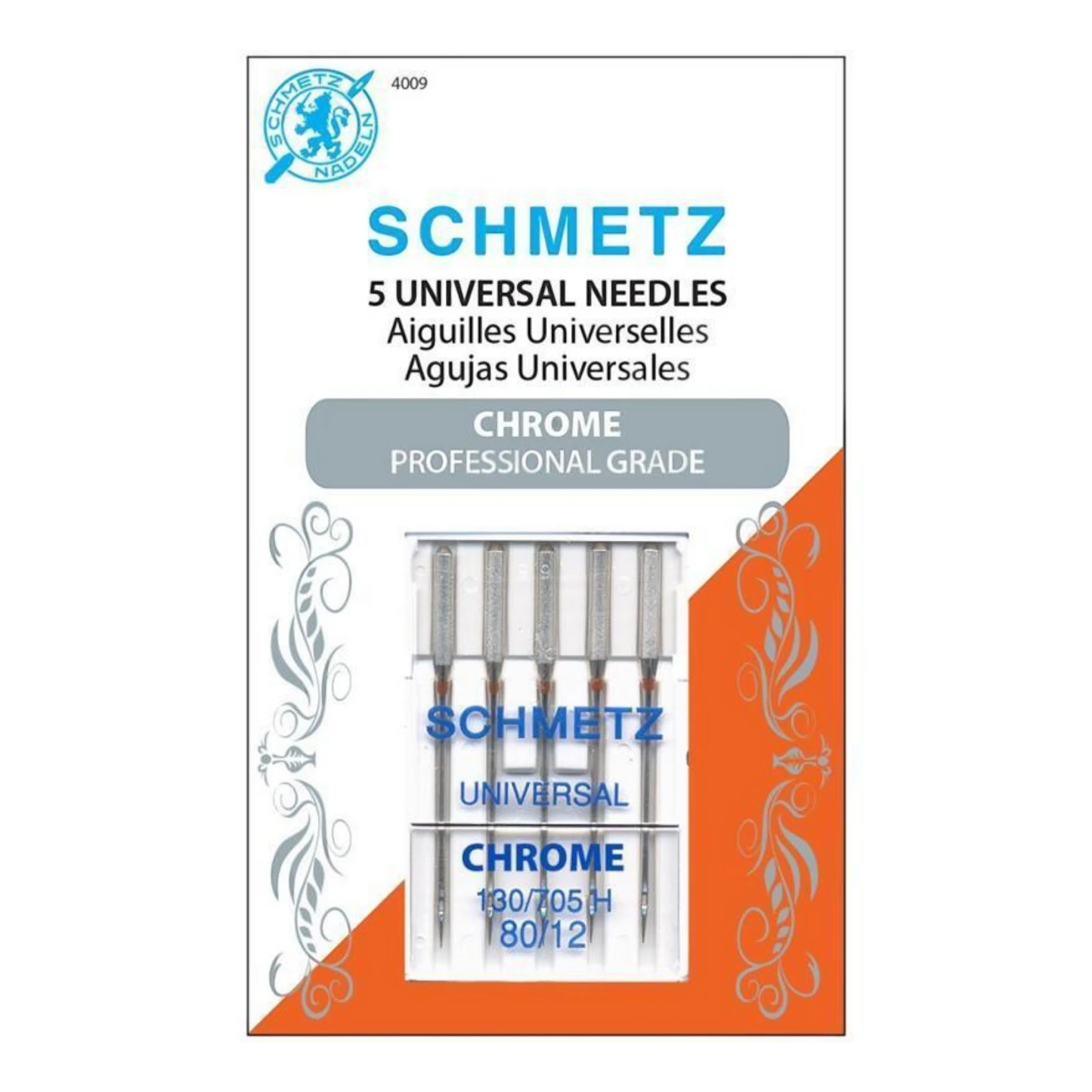 Schmetz Needles - Chrome Universal 80/12 Needle 5 ct , quilting and needlework