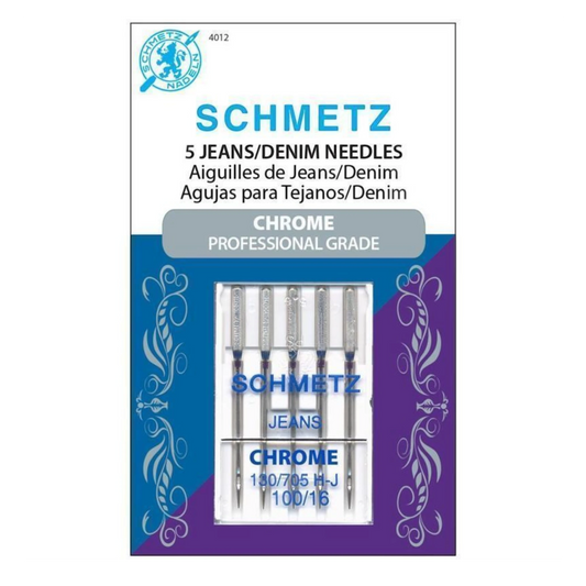 Schmetz Needles - Chrome Jean and Denim 100/16 , quilting and needlework