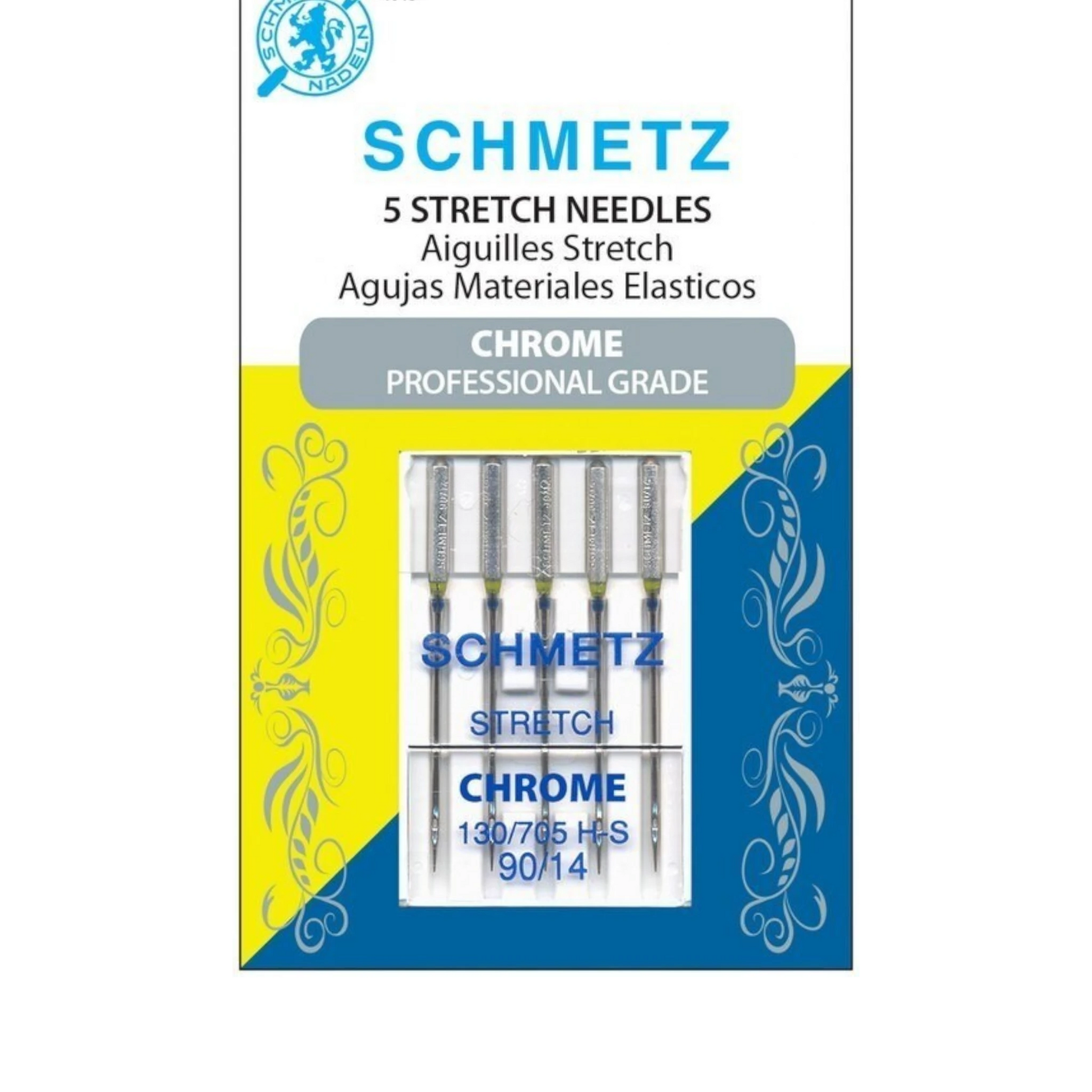 Schmetz Needles - Chrome Stretch 90/14 Needle 5 ct , quilting and needlework