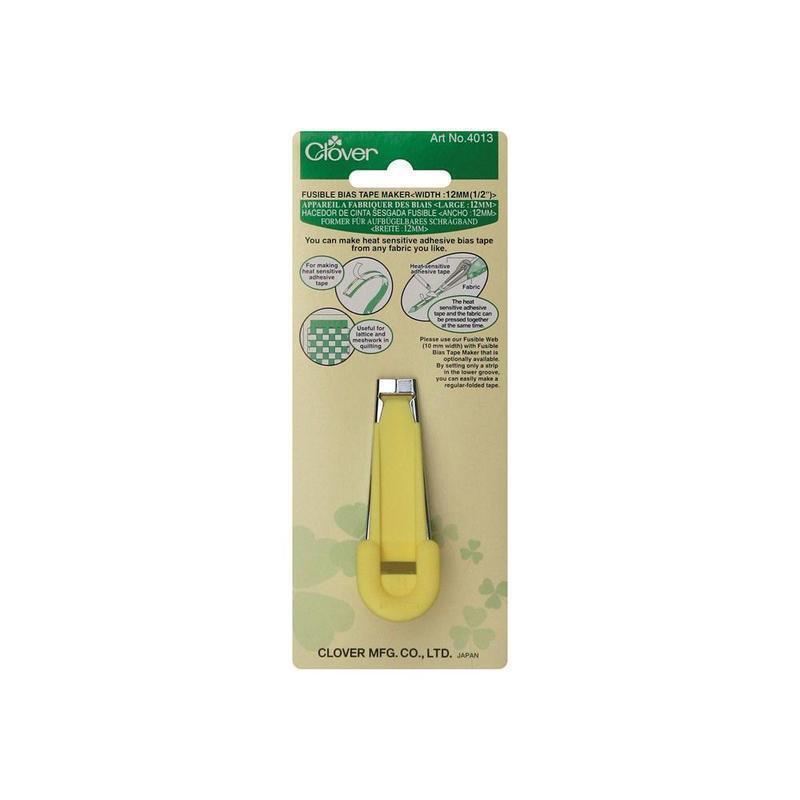 Clover Fusible Bias Tape Maker - 12 mm (1/2) , quilting and neat fabric finishing