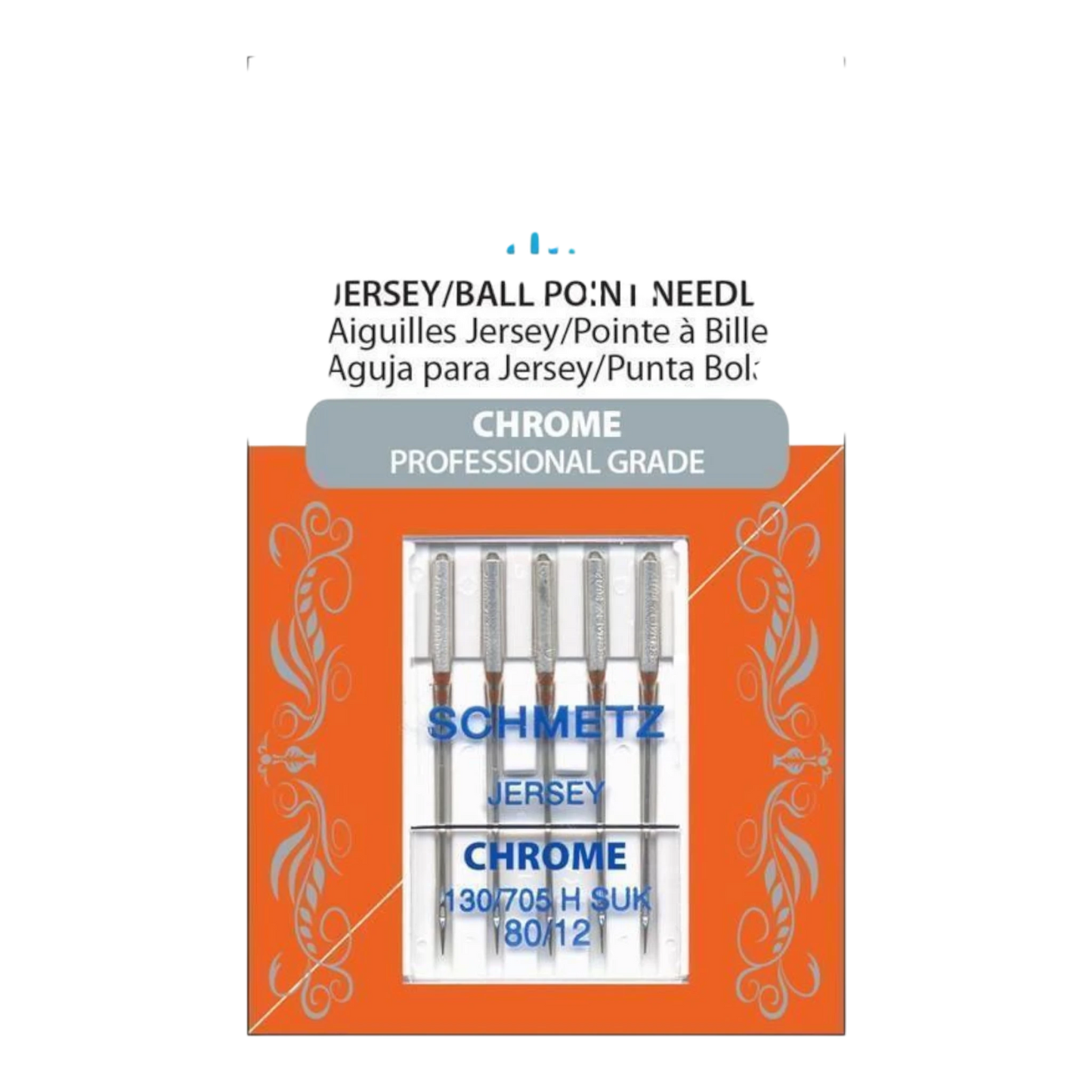 Schmetz Needles - Chrome Ball Point Jersey 80/12 Needle 5 ct , quilting and needlework