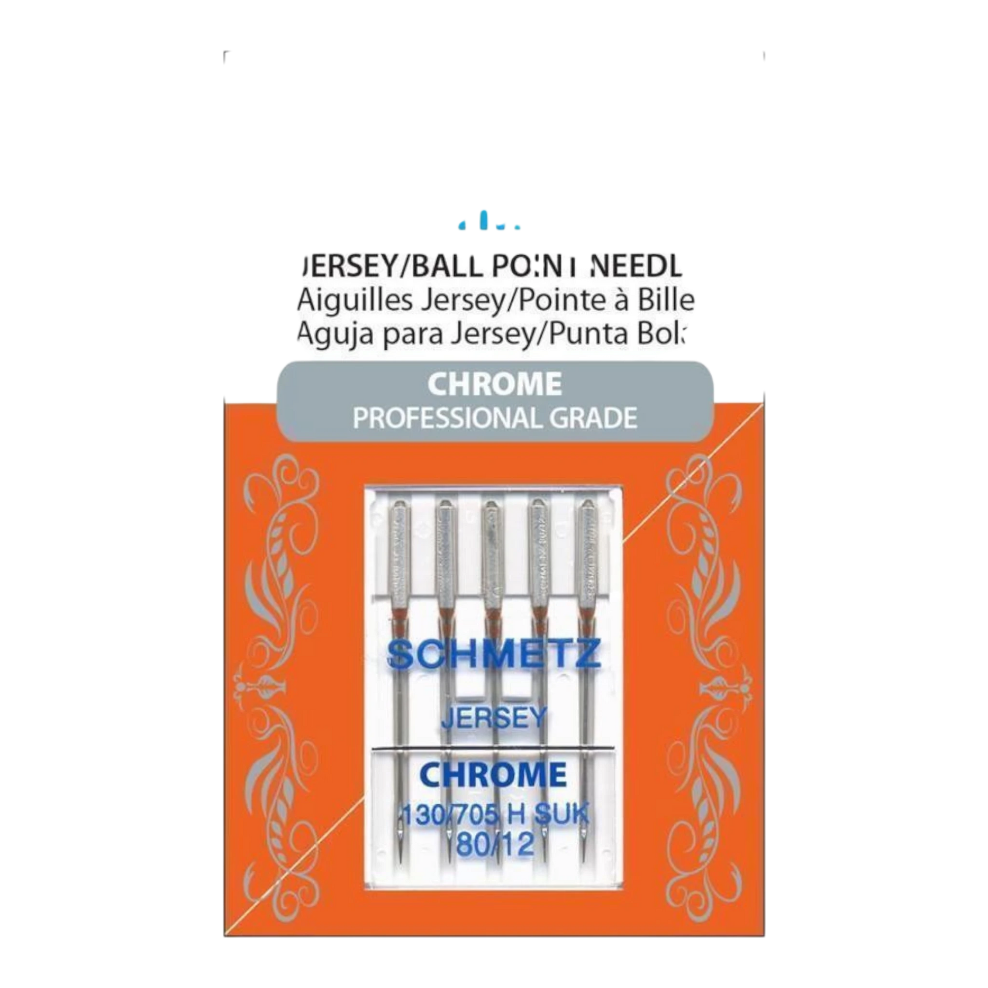 Schmetz Needles - Chrome Ball Point Jersey 80/12 Needle 5 ct , quilting and needlework