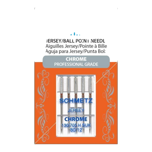 Schmetz Needles - Chrome Ball Point Jersey 80/12 Needle 5 ct , quilting and needlework