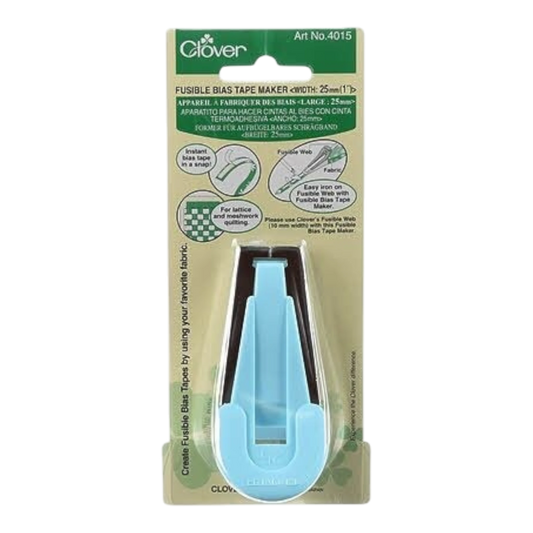 Clover Fusible Bias Tape Maker - 9 mm (3/8) , quilting and neat fabric finishing