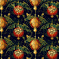 Baubles & Mistletoe - Black Christmas sewing and quilting product