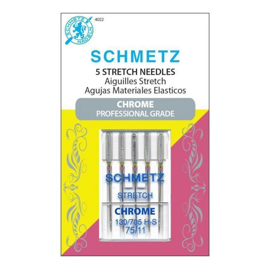 Schmetz Needles - Chrome Stretch 75/11 Needle 5 ct , quilting and needlework