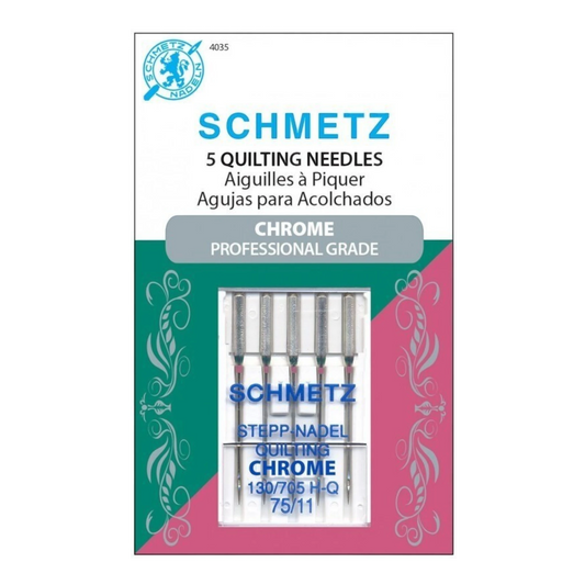 Schmetz Needles - Chrome Quilting 75/11 5 ct , quilting and needlework