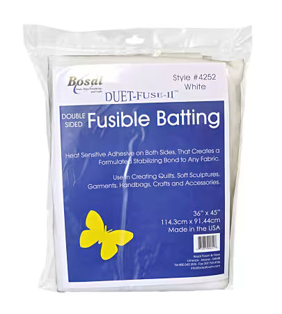 Bosal Duet Fuse II Double Sided Fusible Batting 36in x 45in